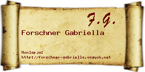 Forschner Gabriella névjegykártya